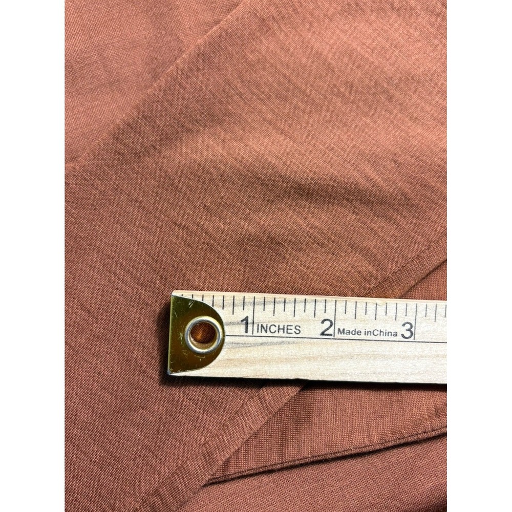 Wool& Rowena Medium Long Swing Dress Merino Wool Pocket Capsule Terracotta - Picture 6 of 7